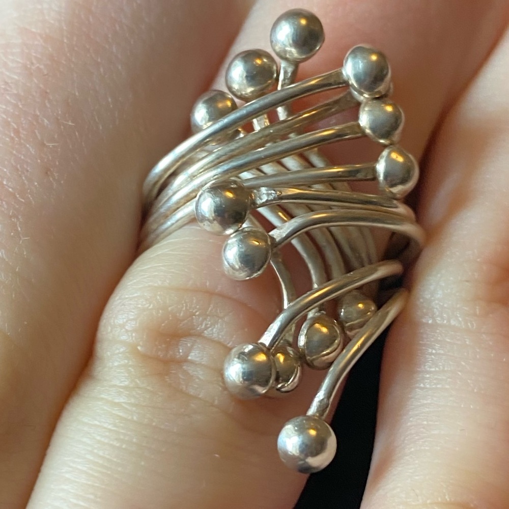 Very Cool Handmade Sterling Ring, Size 7